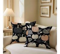 Outdoor Cushions Black Cushion Covers 55cm x 55cm Food Garden Cushions, Outdoor Cushion Covers Waterproof, Summer Decorative Square Pillowcases with Invisible Zipper for Garden Furniture Sofa Z1-686