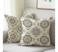 Outdoor Cushions Bohemian Mandala Cushion Covers 45x45 cm, Waterproof Velvet Pillowcases Mandala Throw Pillows Square Decorative Pillowcases Set of 2 Sofa Pillows for Home Garden Car Fall Decor M-598