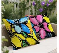 Outdoor Cushions Color Cushion covers 35 x 35 Soft Velvet Decorative Pillows, Flower Pattern Design Sofa Pillows, With Lnvisible Zipper Autumn Garden Cushions, Living/Room Decor, Gifts for Women w-276