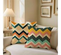Outdoor Cushions Color Cushion Covers 40cm x 40cm Geometry Garden Cushions, Outdoor Cushion Covers Waterproof, Summer Square Pillowcases with Invisible Zipper for Garden Furniture Sofa Bed Z1-650