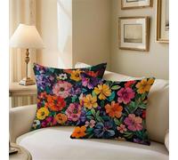 Outdoor Cushions Color Cushion Covers 70cm x 70cm Flower Garden Cushions, Outdoor Cushion Covers Waterproof, Decorative Square Pillowcases with Invisible Zipper for Garden Furniture Sofa Bed Z1-670