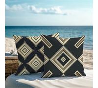 Outdoor Cushions Dark Gray Cushion Covers 70x70cm Set of 2 Retro Garden Cushions Square Waterproof Linen Throw Pillow Covers with Invisible Zipper for Patio Garden Living Room Autumn Decor 1Z-256