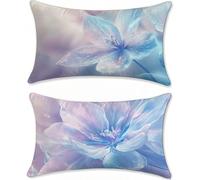 Outdoor Cushions Dream Flower Cushion Covers 20x36in Linen Garden Cushions Waterproof Set of 2 Sofa Cushion for Outdoor Furniture, Decorative Pillows, Sofa Pillows Outside Throw Pillow Covers u-16634