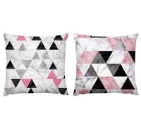Outdoor Cushions Geometry Cushion Covers 65cm x 65cm Minimalist Velvet Decorative Throw Set of 2 Pillows Cushions Waterproof Modern Square Pillow Cases, for Garden Sofa Chair Bedroom Home Office zj422