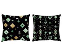 Outdoor Cushions Geometry Cushion Covers 65cm x 65cm Minimalist Velvet Decorative Throw Set of 2 Pillows Cushions Waterproof Modern Square Pillow Cases, for Garden Sofa Chair Bedroom Home Office zj446