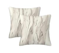 Outdoor Cushions Grey Waterproof Cushion Covers 70 x 70 cm, Set of 2 Linen Square Pillow Covers with Invisible Zipper, Beige Throw Pillow for Patio Garden Porch Bench Sofa Living Room Bed Chair S-877