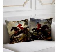 Outdoor Cushions Knight Large Cushion Covers 55cmx55cm 2 Pack Velvet Cushions Rural Decorative Pillows Double Sided Printing Pillow Covers Fall Winter Garden Balcony Blench Halloween Christmas w-893