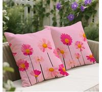 Outdoor Cushions Lilac Cushion covers 45 x 45 Soft Velvet Decorative Pillows, Flowers Pattern Design Sofa Pillows, With Lnvisible Zipper Autumn Garden Cushions, Living/Room Decor, Gifts for Women w-72