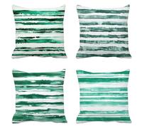 Outdoor Cushions Modern Cushion Covers 80 x 80 Set of 4 Velvet Stripe Cushion Covers Garden Cushions Square with Invisible Zipper Sofa Pillows Decorative Pillows for Patio Garden Bench Farmhouse T-640