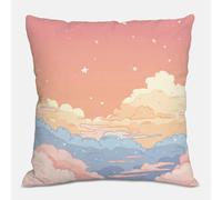 Outdoor Cushions Pink Cushion Covers 60 x 60 cm Cloud Pillows Covers Linen Waterproof with Invisible Zipper Decorative Square Throw Pillowcases for Garden Furniture Patio Couch Sofa Bed Balcony S#329