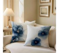 Outdoor Cushions Plain Cushion Covers 40cm x 40cm Flower Garden Cushions, Outdoor Cushion Covers Waterproof, Decorative Square Pillowcases with Invisible Zipper for Garden Furniture Sofa Bed Z1-630