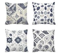 Outdoor Cushions Plain Cushion Covers 45 x 45 Set of 4 Velvet Simplicity Cushion Covers Garden Cushions Square with Invisible Zipper Sofa Pillows Decorative Pillows for Patio Garden Bench T-527