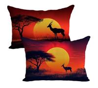 Outdoor Cushions Red Cushion Covers 25x50cm Nature Pillows Covers Waterproof Soft Comfy Velvet Throw Pillowcases Invisible Zipper for Living Room Bed Sofa Garden Fall Decorative Gifts,Set of 2 LK-1746