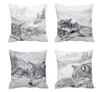 Outdoor Cushions Simplicity Cushion Covers 80 x 80 Set of 4 Velvet Plain Cushion Covers Garden Cushions Square with Invisible Zipper Sofa Pillows Decorative Pillows for Patio Garden Bench T-365