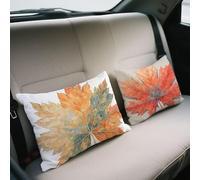 Outdoor Cushions Watercolor Cushion Covers 50x80 cm, Waterproof Linen Pillowcases Leaf Throw Pillows Rectangular Decorative Pillowcases Set of 2 Sofa Pillows for Home Bed Garden Car Fall Decor w-664