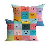 Outdoor Cushions Waterproof 40x60cm Colorful Garden Cushions Face Linen Decorative Rectangle Pillows Covers Invisible Zipper Double Sided Printing Set of 2, Sofa Patio Bench Fall Winter Decor Y-P1189