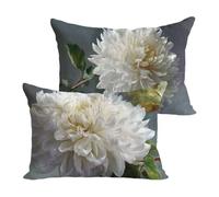 Outdoor Cushions Waterproof 60x80cm Grey Garden Cushions Flower Linen Decorative Rectangle Pillows Covers Invisible Zipper Double Sided Printing Set of 2 for Sofa Patio Bench Fall Winter Decor Y-P815
