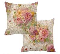 Outdoor Cushions Waterproof Abstract Cushion Covers 35x35cm Set of 2 Sofa Cushions for Garden Furniture Velvet Cushion Cover Large Bed Decorative Pillows Cover Flower Throw Pillow Covers f-14018