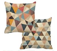 Outdoor Cushions Waterproof Abstract Cushion Covers 35x35cm Set of 2 Sofa Cushions for Garden Furniture Velvet Cushion Cover Large Bed Decorative Pillows Cover Geometry Throw Pillow Covers f-10856