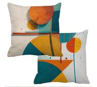 Outdoor Cushions Waterproof Abstract Cushion Covers 35x35cm Set of 2 Sofa Cushions for Garden Furniture Velvet Cushion Cover Large Bed Decorative Pillows Cover Geometry Throw Pillow Covers f-9989