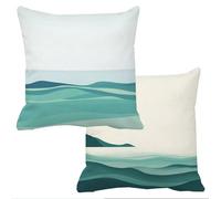 Outdoor Cushions Waterproof Abstract Cushion Covers 60x60cm Set of 2 Sofa Cushions for Garden Furniture Velvet Cushion Cover Large Bed Decorative Pillows Cover Ocean Throw Pillow Covers Square f-10656