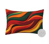 Outdoor Cushions Waterproof Abstract Cushion Covers 70cm x 90cm Set of 2 Throw Pillow Cases Dark Green Orange Decorative Pillowcases for Sofa Bed Garden Furniture Outdoor Indoor 28x36 Inches -FS629