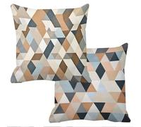 Outdoor Cushions Waterproof Abstract Cushion Covers 70x70cm Set of 2 Sofa Cushions for Garden Furniture Linen Cushion Cover Large Bed Decorative Pillows Cover Geometry Throw Pillow Covers f-10820