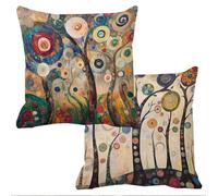 Outdoor Cushions Waterproof Abstract Cushion Covers 70x70cm Set of 2 Sofa Cushions for Garden Furniture Velvet Cushion Cover Large Bed Decorative Pillows Cover Tree Throw Pillow Covers Square f-12851