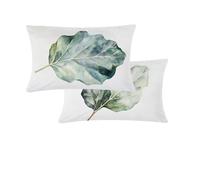 Outdoor Cushions Waterproof Beige Cushion Covers 40x80cm Pack of 2 Sage Green Garden Cushions Double-Sided Printing Linen Decorative Pillows for Outdoor Garden Furniture Farmhouse Balcony Decor T465