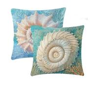 Outdoor Cushions Waterproof Beige Cushion Covers 55x55cm 2 pcs Blue Garden Cushions With Invisible Zipper Summer Linen Decorative Pillows for Tent Farmhouse Patio Garden Furniture Balcony Decor T-599