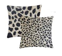 Outdoor Cushions Waterproof Black Cushion Covers 80x80cm 2 pcs Beige Garden Cushions With Invisible Zipper Summer Linen Decorative Pillows for Tent Farmhouse Patio Garden Furniture Balcony Decor T-713