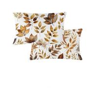 Outdoor Cushions Waterproof Brown Cushion Covers 50x80cm Pack of 2 Beige Garden Cushions Double-Sided Printing Linen Decorative Pillows for Outdoor Garden Furniture Chair Farmhouse Balcony Decor T448