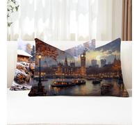 Outdoor Cushions Waterproof City Cushion Covers 40 x 70 Rectangle Garden Cushions London Pillow Covers with Invisible Zipper Decorative Pillow for Garden Furniture Patio Chair Balcony Sofa G1-976
