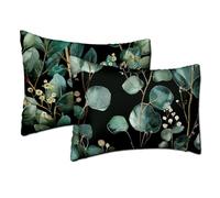 Outdoor Cushions Waterproof Emerald Cushion Covers 40x60 cm Decorative Pillows Plant Set of 2 Rectangle Throw Pillow Covers Waterproof Soft Short Plush Lumbar Pillow Spring Summer Garden Decor h-1350