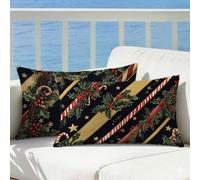 Outdoor Cushions Waterproof Fruit, Plant Cushion Covers 40x60 Pillow Cases 2 Pack, Velvet Double-Sided Decorative Pillows Outdoor Cushion Covers Waterproof for Sofa Garden Decor Gifts for Women,Cod724
