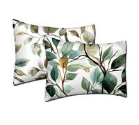 Outdoor Cushions Waterproof Green Cushion Covers 50x90 cm Large Decorative Pillows Simplicity Set of 2 Rectangle Pillowcases Waterproof Soft Short Plush Lumbar Pillow Spring Summer Garden Decor h-1450