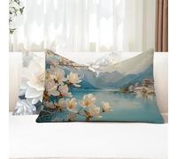 Outdoor Cushions Waterproof Landscape Cushion Covers 50 x 90 Rectangle Garden Cushions Houses Pillow Covers with Invisible Zipper Decorative Pillow for Garden Furniture Patio Chair Balcony Sofa G1-965