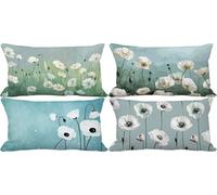 Outdoor Cushions Waterproof Linen Set of 4 60 x 80 Cushion Covers Modern Decorative Pillows Cover Simple Double-Sided Pattern Design with Invisible Zip, Outdoor Garden Patio Room Decor Gifts 21m-9