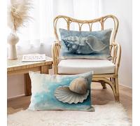 Outdoor Cushions Waterproof, Modern Simplicity Cushion Covers 16 x 24 Set of 2, Rectangle Velvet Pillow Covers with Invisible Zipper, Garden Cushion for Sofa Bedroom Room Decor, Gifts for Women h-460