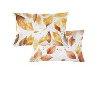 Outdoor Cushions Waterproof Orange Cushion Covers 50x80cm Pack of 2 Beige Garden Cushions Double-Sided Printing Linen Decorative Pillows for Outdoor Garden Furniture Farmhouse Balcony Decor T447