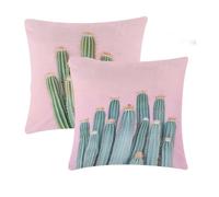 Outdoor Cushions Waterproof Pink Cushion Covers 75x75cm 2 pcs Green Garden Cushions With Invisible Zipper Summer Velvet Decorative Pillows for Tent Farmhouse Patio Garden Furniture Balcony Decor T-717
