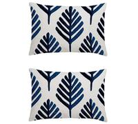 Outdoor Cushions Waterproof Purple Cushion Covers 16x24in Large Rectangle Cushion Covers Geometry Invisible Zipper,Double Sided Printing Decorative Pillows,Pack of 2 Linen Garden Pillows M-780