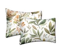 Outdoor Cushions Waterproof Purple Cushion Covers 50x80 cm Large Decorative Pillows Leaf Set of 2 Rectangle Sofa Pillowcases Waterproof Soft Short Plush Lumbar Pillow Spring Summer Garden Decor h-1468