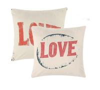 Outdoor Cushions Waterproof Red Cushion Covers 55x55cm 2 pcs Beige Garden Cushions With Invisible Zipper Summer Velvet Decorative Pillows for Tent Farmhouse Patio Garden Furniture Balcony Decor T-611