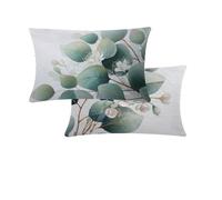 Outdoor Cushions Waterproof Sage Green Cushion Covers 50x70cm Pack of 2 Beige Garden Cushions Double-Sided Printing Linen Decorative Pillows for Outdoor Garden Furniture Farmhouse Balcony Decor T262