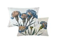 Outdoor Cushions Waterproof Sage Green Cushion Covers 50x70cm Pack of 2 Flowers Garden Cushions Double-Sided Printing Linen Decorative Pillows for Outdoor Garden Furniture Chair Farmhouse Decor T403