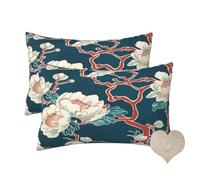 Outdoor Cushions Waterproof Set of 2 Chinese Cushion Covers 50 x 30 cm, Summer Garden Cushions Waterproof Japanese Outdoor Cushions, Outdoor Cushion Covers for Balcony Patio Furniture Home Decor-hs259
