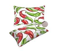 Outdoor Cushions Waterproof Set of 2 Garden Cushions, Outdoor Cushion Covers 80cm x 50cm Pillow Covers, Summer Waterproof Decorative Pillows for Balcony Patio Farmhouse (Colorful/Chili) -zt330