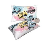 Outdoor Cushions Waterproof Set of 2 Garden Cushions, Rectangle Outdoor Cushion Covers 70cm x 50cm Pillow Covers, Summer Waterproof Decorative Pillows for Balcony Patio Farmhouse (Cartoon/Fish)-zt414