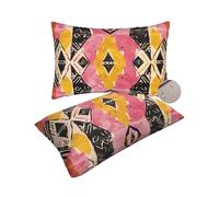 Outdoor Cushions Waterproof Set of 2 Garden Cushions, Rectangle Outdoor Cushion Covers 70cm x 50cm Pillow Covers, Summer Waterproof Decorative Pillows for Balcony Patio Farmhouse (Retro/Ethnic)-zt419